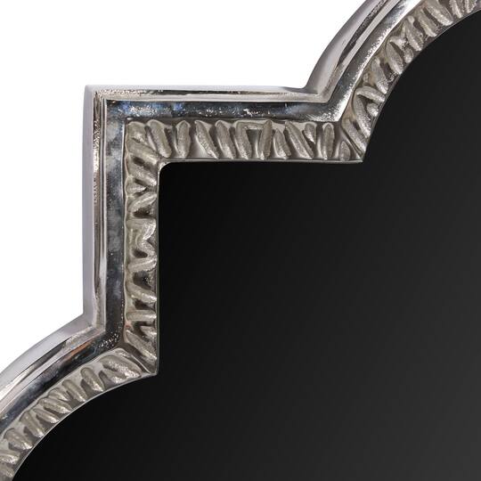 Gray Glam Aluminum Wall Mirror, 40" x 40"
